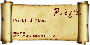 Peitl Ákos névjegykártya